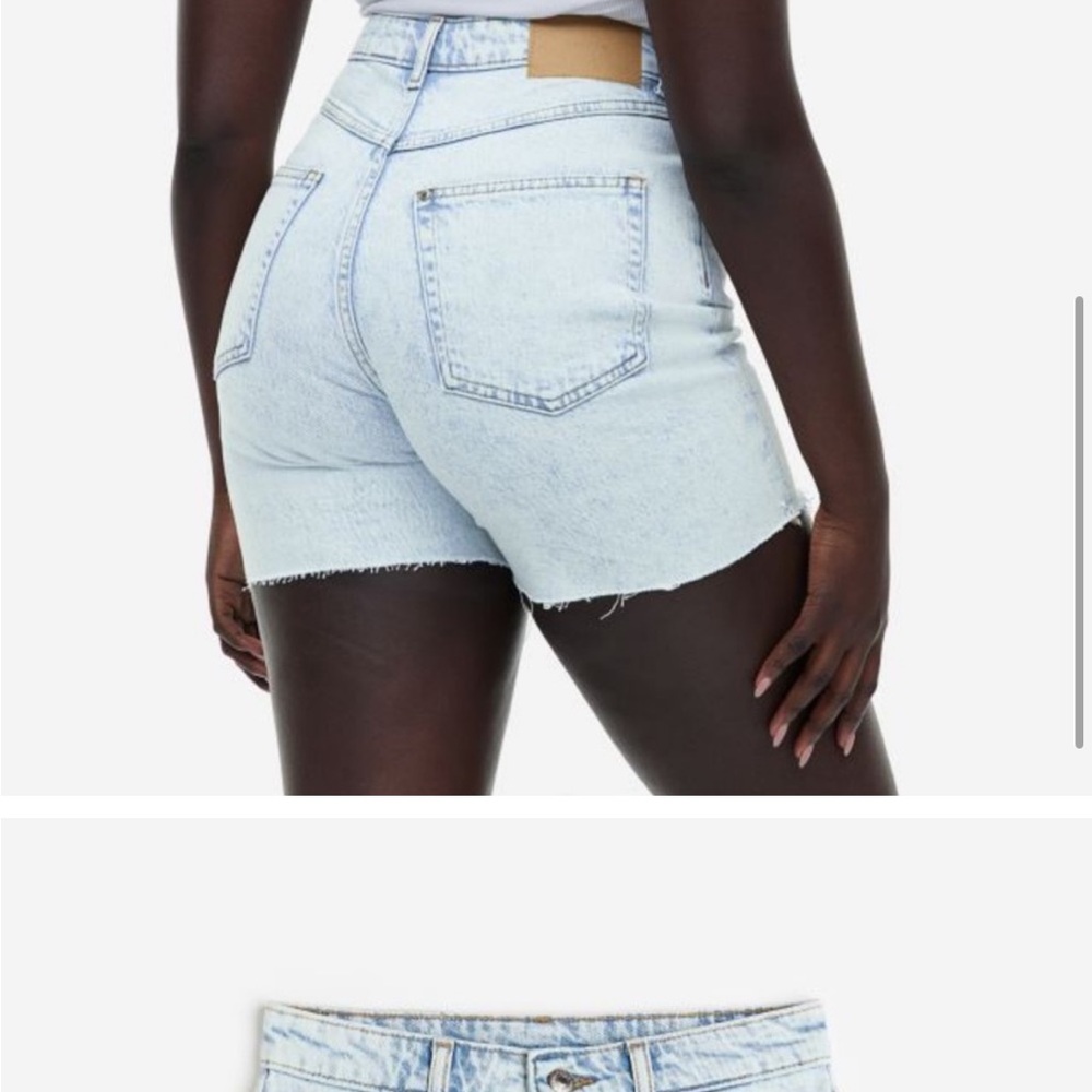 H&M 90’s Cutoff Highwaist Blue Denim Shorts - Picture 3 of 7